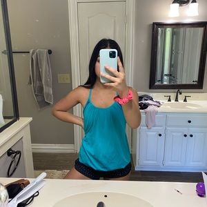 Lululemon blue built in bra tank top
